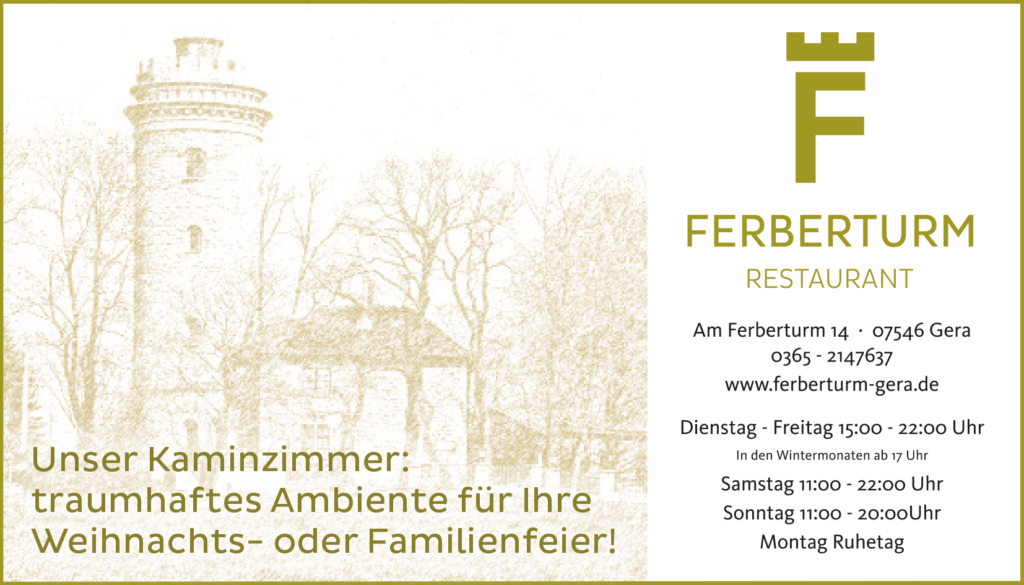Anzeigen Gestaltung für Restaurant Ferberturm