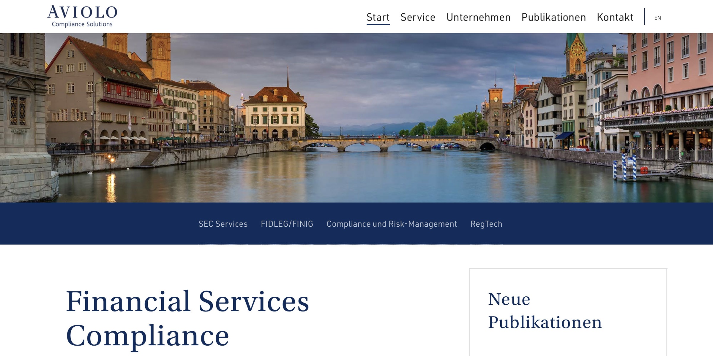 Multilinguale Website Zürich/Schweiz
