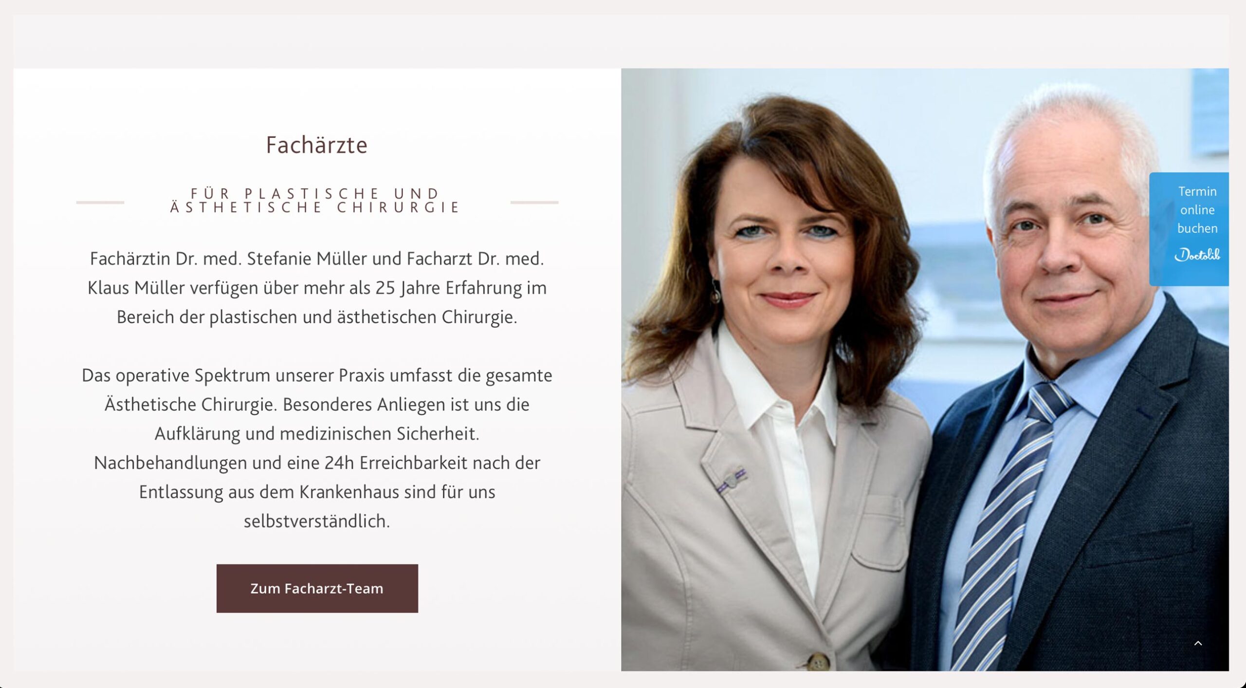 Website für die Arztpraxis aus Hamburg