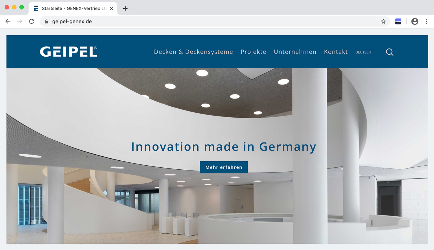 Webdesign der mehrsprachigen Website für Geipel Neustadt