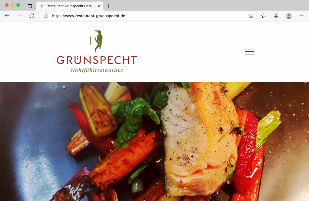 One-Page-Website Restaurant