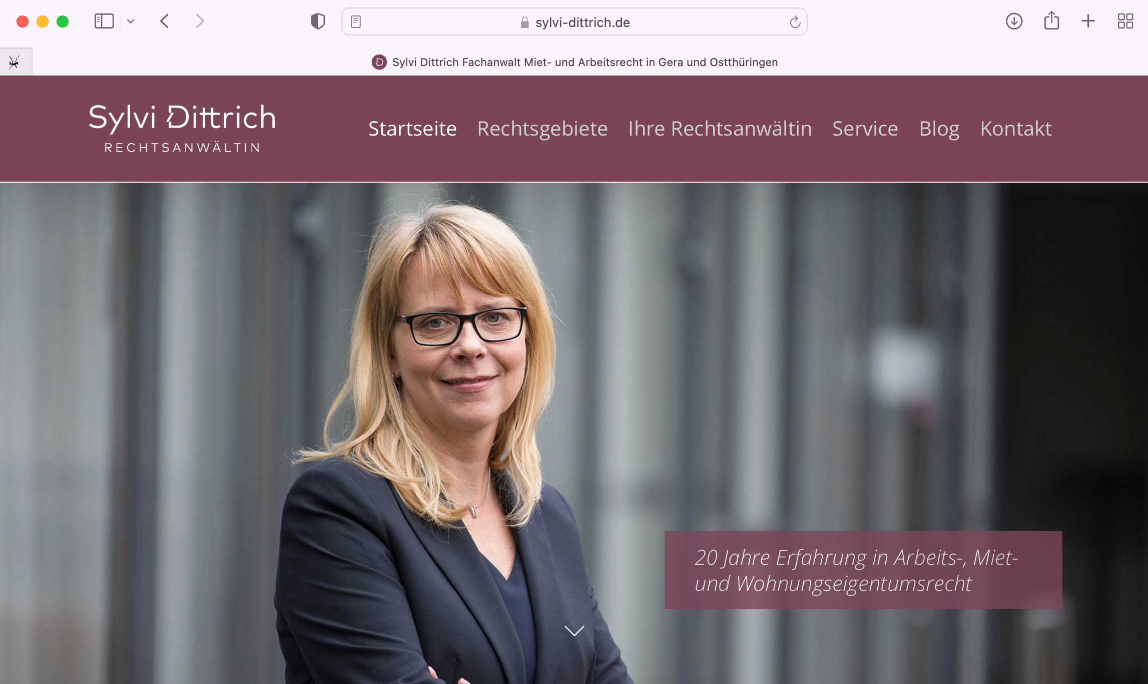 Webseiten-Design für die Anwältin aus Gera