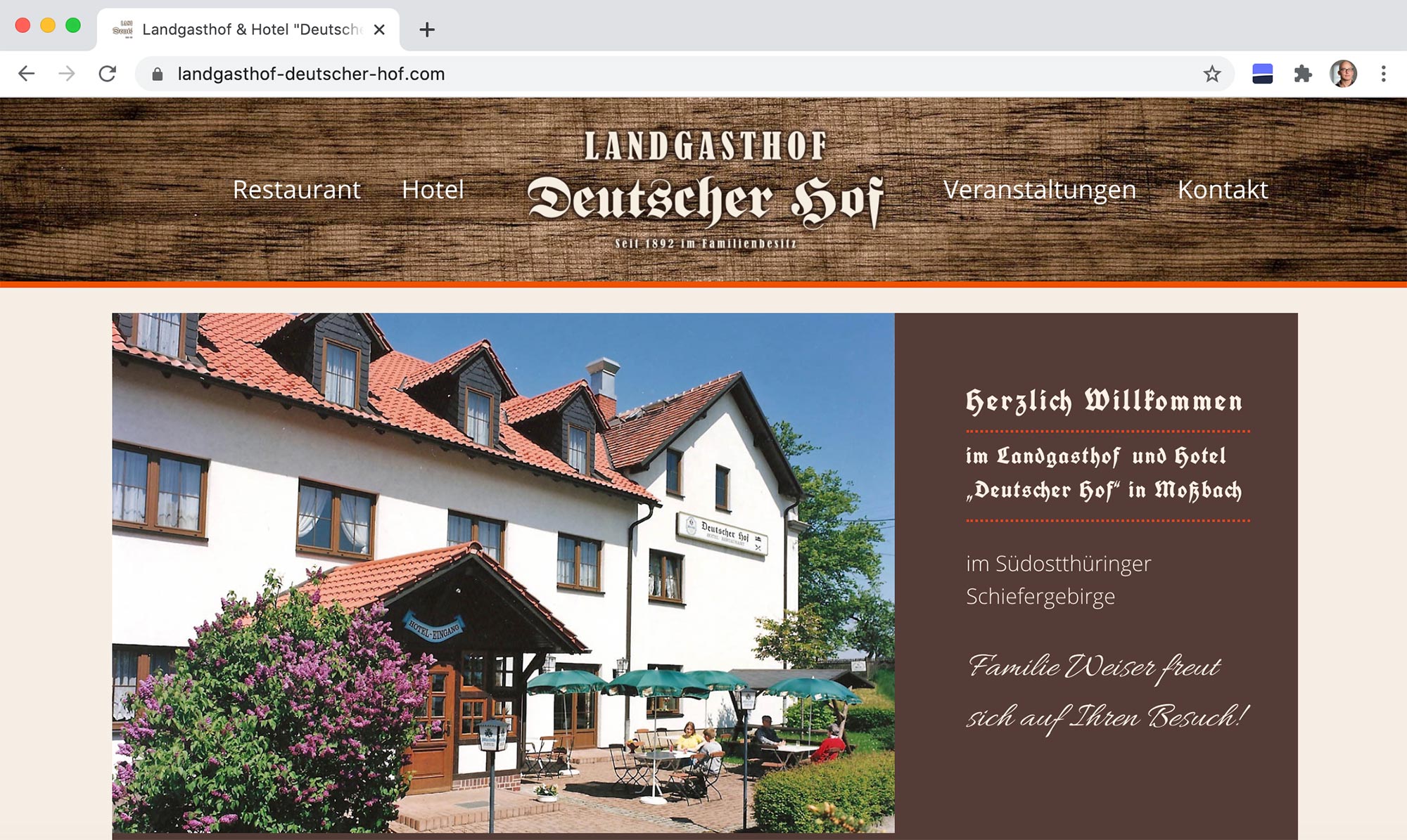 Gasthaus-Website