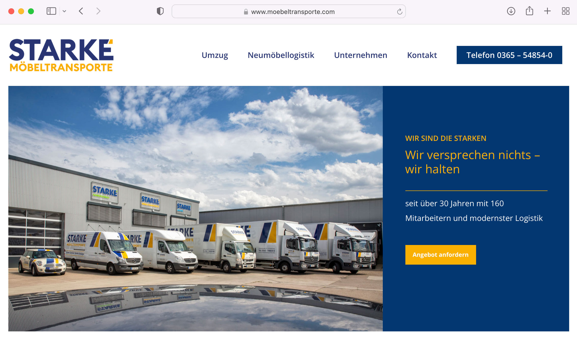 Website Logistik Unternehmen