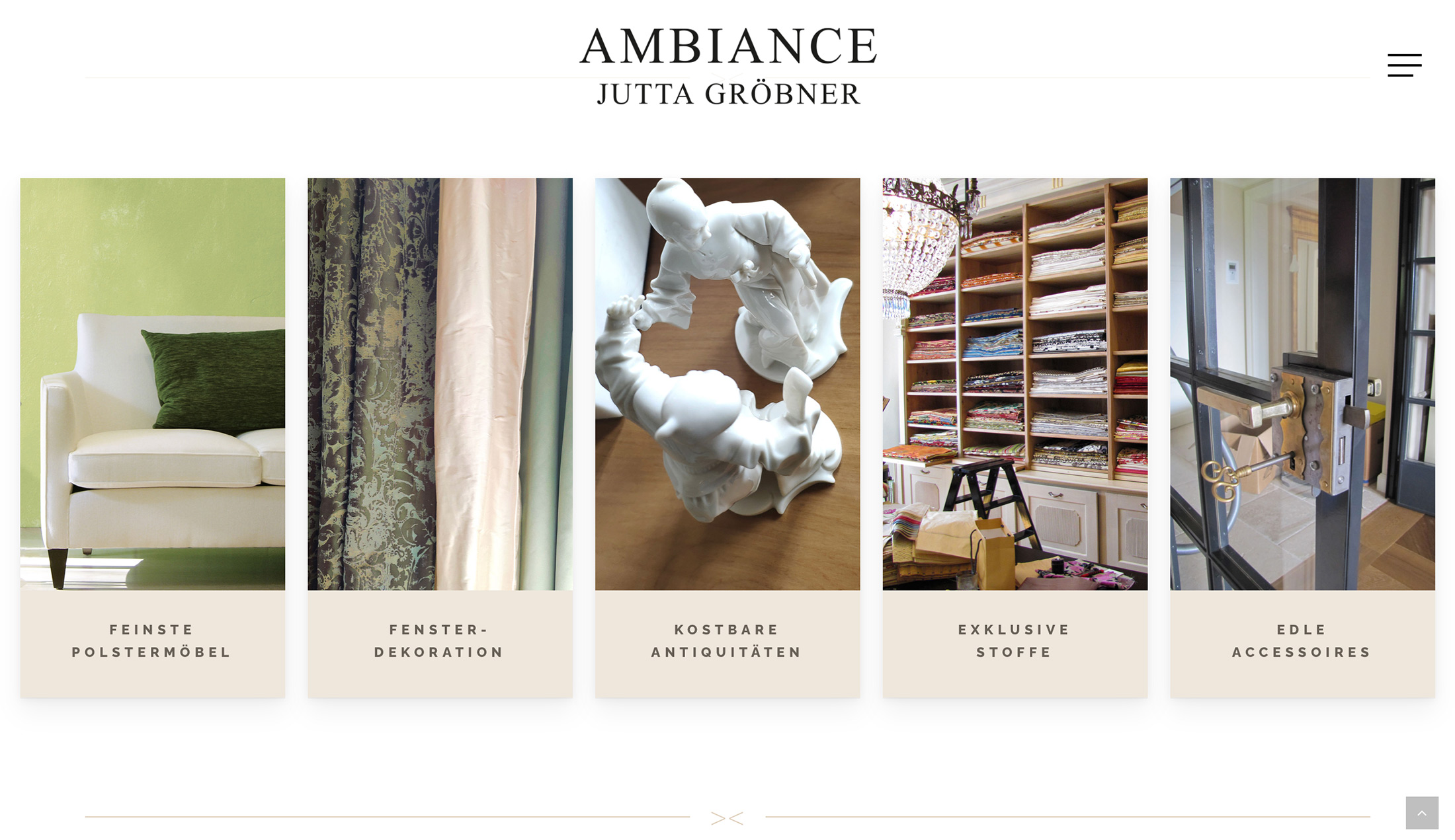 Screenshot Website Ambiance Hamburg