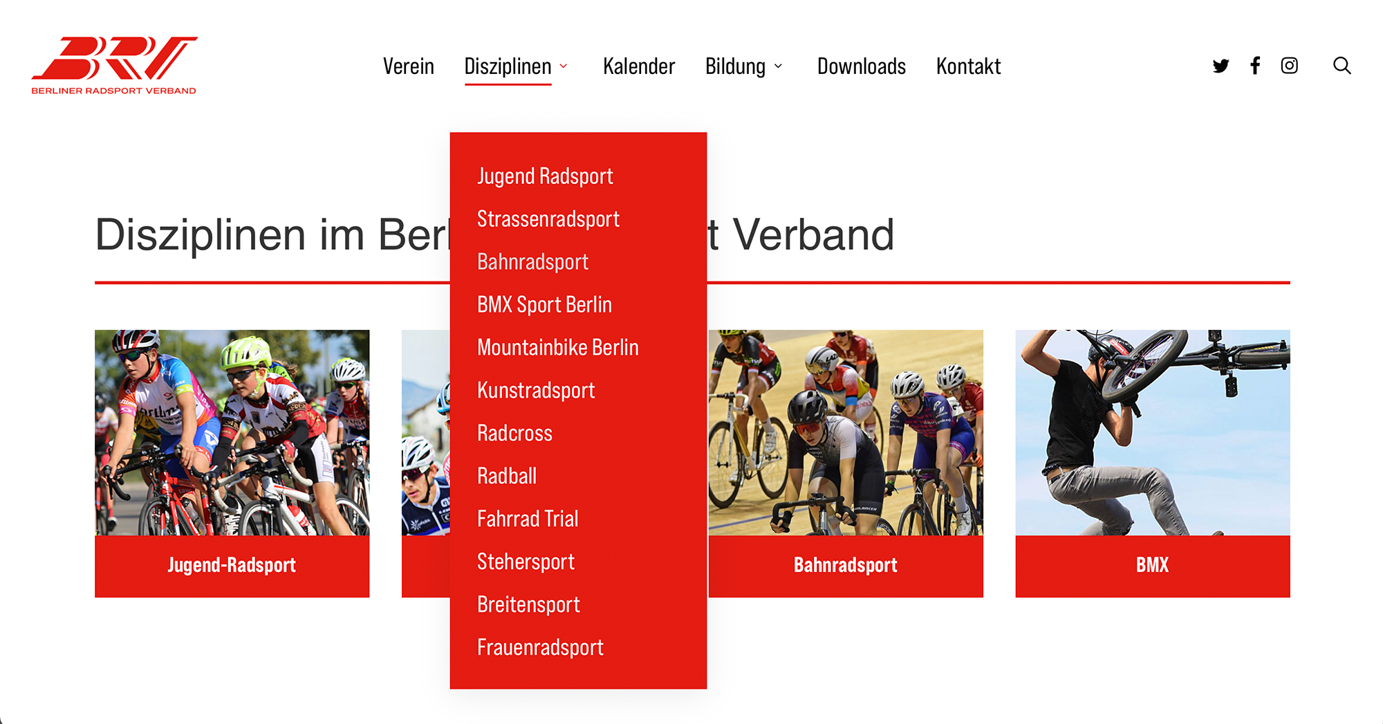 Website-Gestaltung und Umsetzung für den BRV Berlin