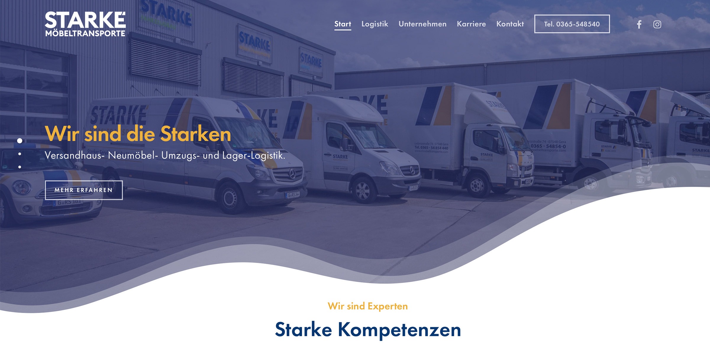 Website Gestaltung und Umsetzung für das Logistik Unternehmen