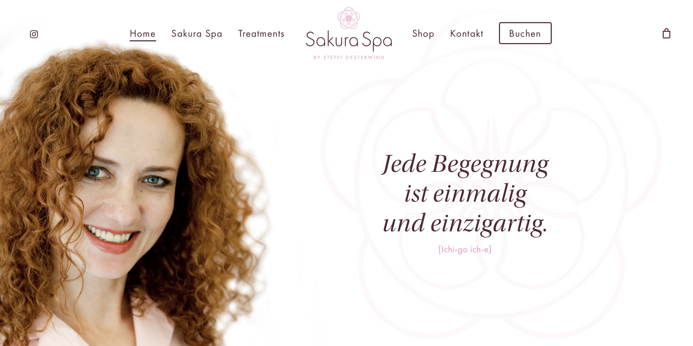 Startseite der Website Sakura Spa Hamburg