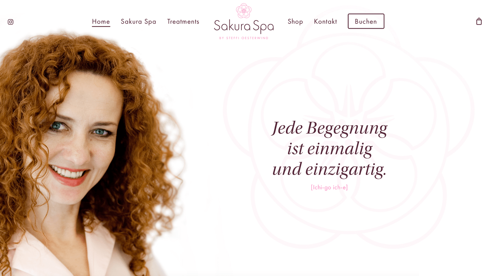 Screenshot der Website Sakura Spa Hamburg
