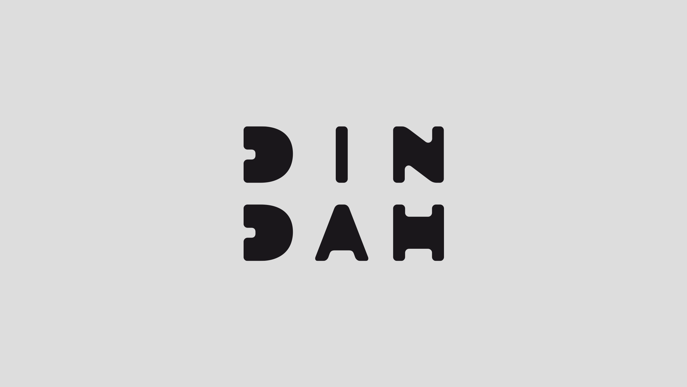 Typografisches Logo für DinDah, Jena
