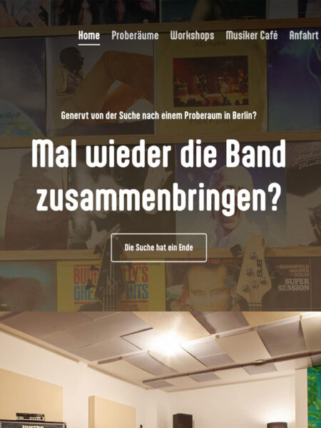 Screenshot der Website Super Sessions berlin