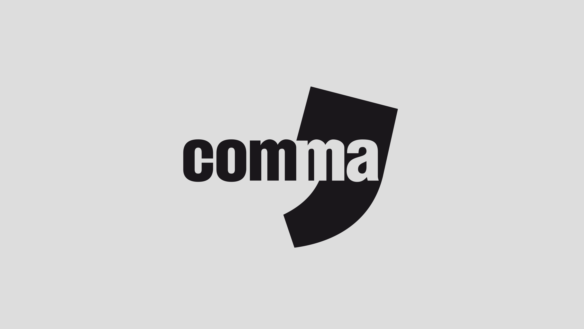 Typografische Logo-Gestaltung Comma, Gera