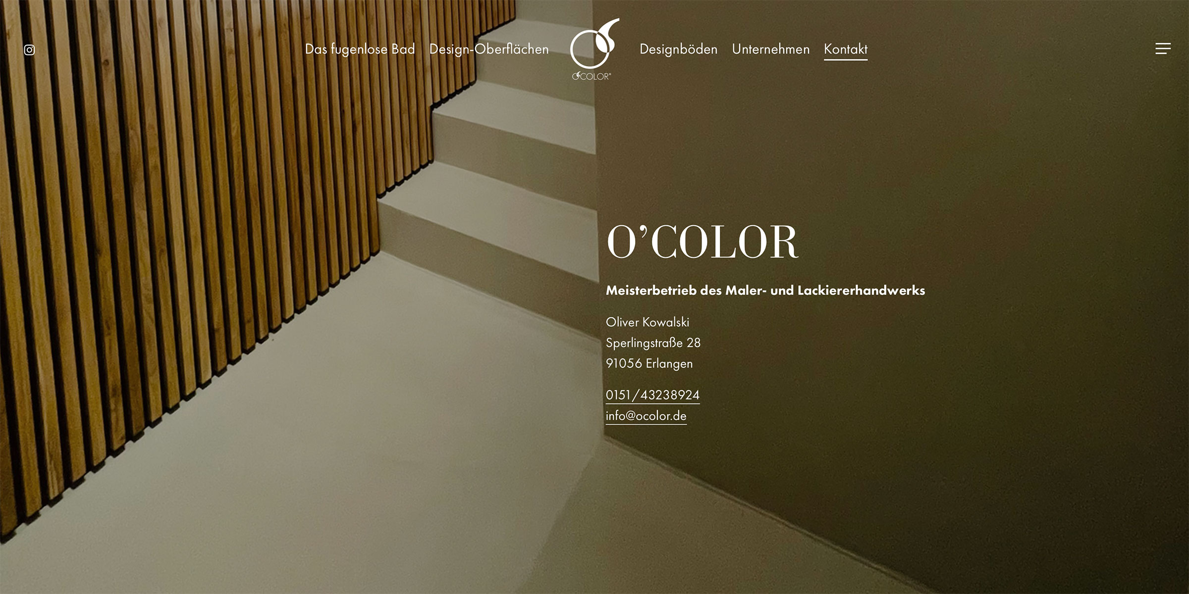 Webdesign o'color Erlangen