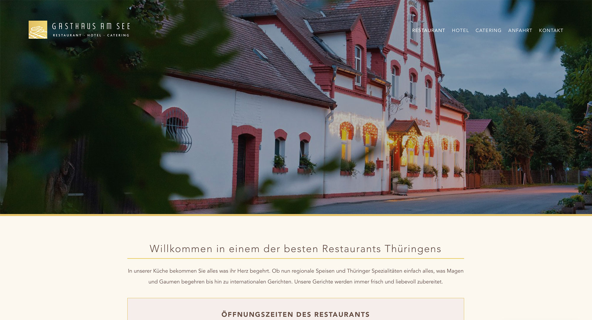 Webseiten Gestaltung Gasthaus am See Hainspitz